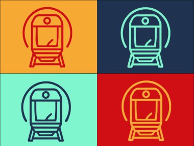 Yüksek Hızlı Tren Logo Şablonu, Modern Demiryolu, Ulaşım Basit Düz Simgesi