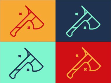 Yürüyüş Balta Logo Şablonu, Yürüyüş, Balta, Macera Basit Düz Simgesi