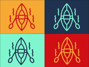 Yürüyüş Gemisi Logo Şablonu, Basit Düz Seyahat Simgesi, Yürüyüş, Turizm