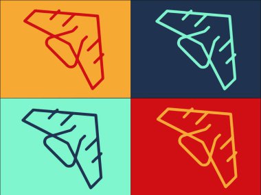  hobslayt simgesi renk arkaplanında izole 