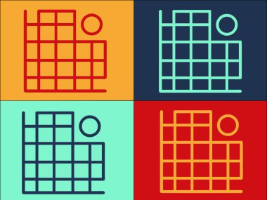 Hologram Projeksiyon Ağ Logosu Şablonu, Ağ, hologram ve teknolojinin Basit Düz Simgesi