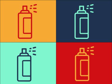 Ev Aerosol Logo Şablonu, Spreyin Basit Düz Simgesi, Ev, Bakım