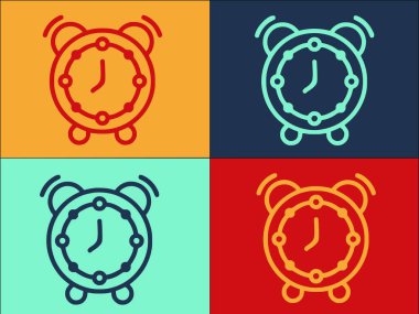 Ev Alarmı Zaman Yönetimi Logo Şablonu, Basit Düz Zaman Simgesi, ev, saat