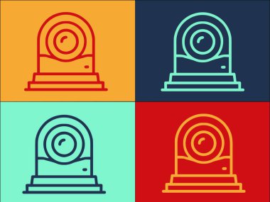 Ev Konferansı Kamera Logosu Şablonu, Bilgisayarın Basit Düz Simgesi, Web kamerası, cevap