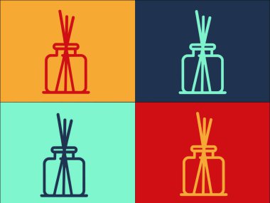 Ev Tazeleyici Logo Şablonu, Basit Koku Düz Simgesi, Aroma, Ev