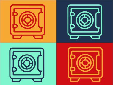 Ev Parası Güvenli Logo Şablonu, Basit Kasa, Para, Ev Simgesi