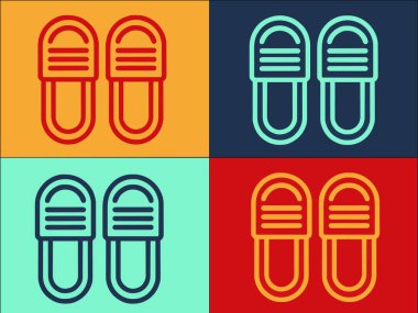 Evde Bakıcı Terlikleri Logo Şablonu, Hemşirelik, Bakım ve Üst Düzey Simgesi