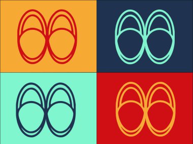 Ev Terlikleri Şirin Logo Şablonu, Şirin, Ev, Terlik Basit Düz Simgesi