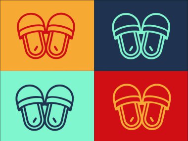 Ev Terlikleri Materyal Logo Şablonu, Yumuşak, malzeme, ev