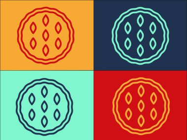 Ev yapımı Elmalı Turta Logo Şablonu, Basit Düz Yemek Simgesi, Turta, Pasta