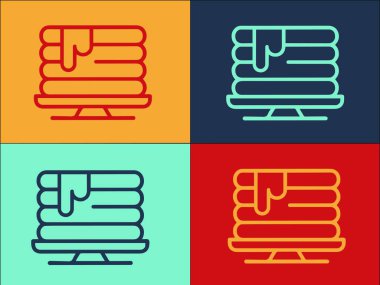 Ev Yapımı Kek Logosu Şablonu, Ev Yapımı Basit Düz Simge, Pasta, Yemek