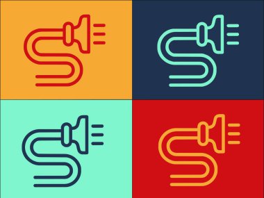 Hortum Buharı Temizleyici Logo Şablonu, Basit Düz Temizleme Simgesi, Temiz, Hortum