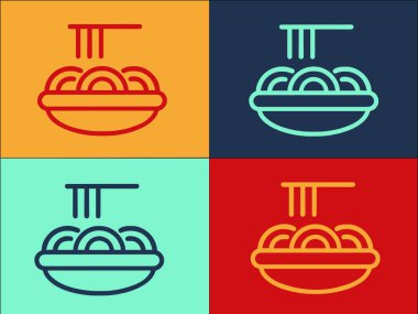 Sıcak yemek kasesi logo şablonu, sıcak, kase, öğle yemeği