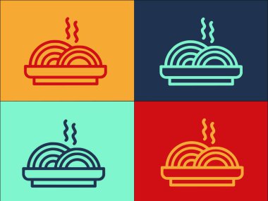 Sıcak Öğle Yemeği Logo Şablonu, Basit Düz Öğlen Yemeği Simgesi, Sıcak