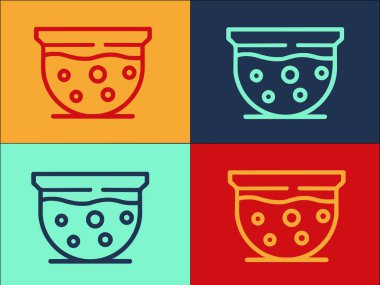 Jakuzi Logo Şablonu, Spa 'nın Basit Düz Simgesi, Rahatlama, Küvet Kaplıcası, Rahatlama, Küvet