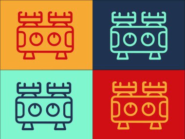 Gaz Ocağı Logo Şablonu, Evin, evin, ocağın, ocağın, ocağın Simgesi