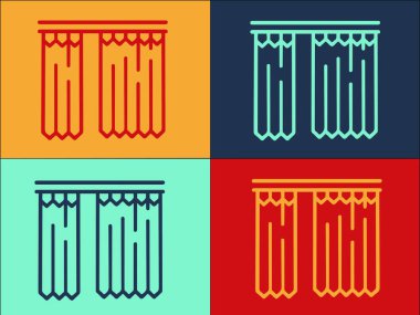House Duş Perdesi Logo Şablonu, Ev, ev, banyo, ev, banyo, banyo Simgesi