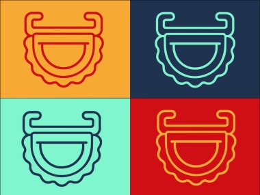 Ev hanımı Tekstil Önlüğü Logo Şablonu, Üniformanın Basit Düz Simgesi, ev hanımı, mutfak üniforması, ev hanımı, mutfak kadını,