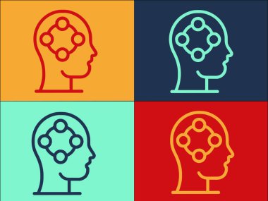 İnsan Beyni Logo Şablonunu Değiştiriyor, Beynin Basit Düz Simgesi, Değişim, İnsan beyni, Değişim, İnsan