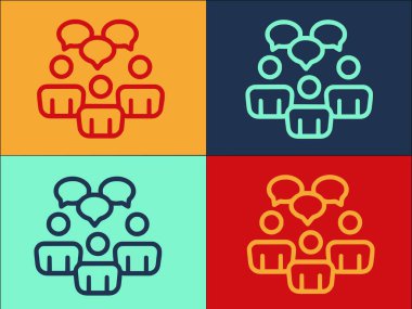 İnsan İletişim Logosu Şablonu, İletişim, iş, takım çalışması iletişimi, iş dünyası, takım çalışması Simgesi