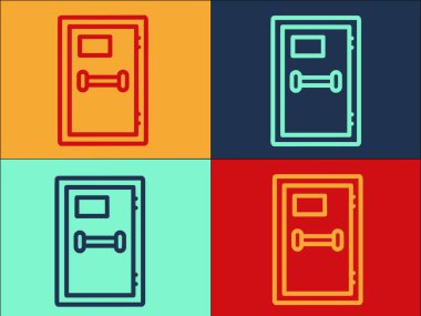 İnsan Tahliye Çıkış Kapısı Logo Şablonu, Basit Düz Tahliye Simgesi, Acil Durum, Çıkış Tahliyesi, Acil Durum, Çıkış