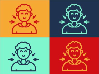 İnsan hiyerarşisi logo şablonu, hiyerarşinin basit düz simgesi, insan, yapı hiyerarşisi, insan, yapı