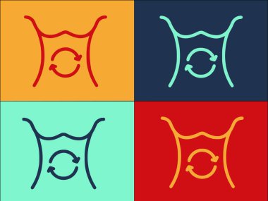 İnsan İçi Probiyotik Logo Şablonu, Basit Düz İnsan Simgesi, Bakteri, Sağlık İnsanı, Bakteri, Sağlık Simgesi