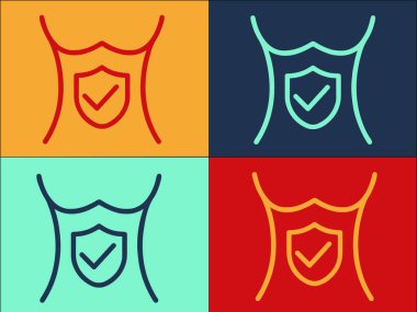 Norma probiyotik içerisindeki insan simgesi renk arkaplanında izole 