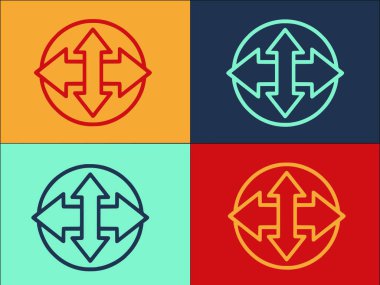 İnsan Kaynakları Yönetimi Logo Şablonu, Yönün Basit Düz Simgesi, Yönetici, İş Yönetmeni, Yönetici, İş