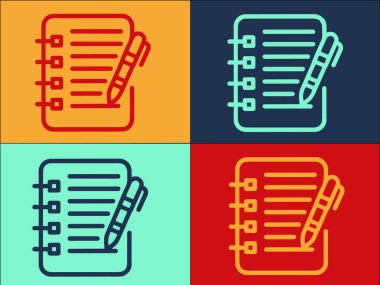 İnsan Yazma Logosu Şablonu, Basit Düz Simgesi İnsan, kalem, insan, kalem, insan