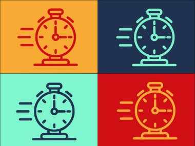 Hurling Stopwatch Logo Şablonu, Simge, kronometre, kronometre, kronometre, zamanlayıcı Simgesi Basit Düz Simgesi