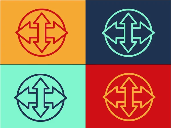 Направление Человеческих Ресурсов Логотип Шаблон Простая Плоская Икона Направления Менеджер — стоковый вектор