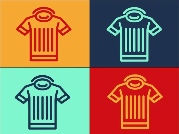 Lanzando Icono Camisa Árbitro Aislado Fondo Color — Vector de stock