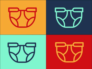 Hijyen Bebek Bezi Logosu Şablonu, Basit Düz Hijyen Simgesi, Bebek bezi, Bebek Hijyeni, Bebek Bezi