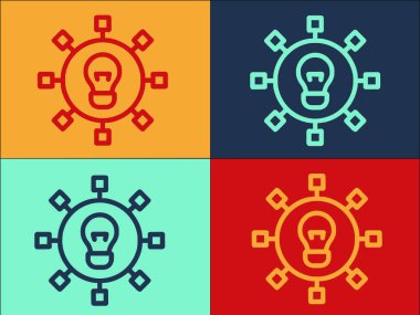 Fikir Oluşturma Logosu Şablonu, Fikrin Basit Düz Simgesi, iş dünyası, yaratıcı fikir, iş dünyası, yaratıcı