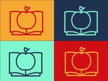 Özel Eğitim Açık Kitap Şablonu, Basit Düz Kitap Simgesi, Eğitim, Okul Kitabı, Eğitim, Okul