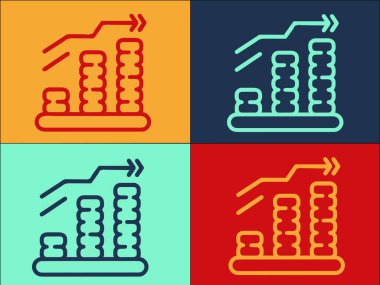 Para Sikkelerini Arttır Logo Şablonu, Para, iş, finans, işletme, finans, finans