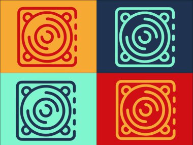 Kapalı Havalandırma Lid Logo Şablonu, Basit Düz Ekipman Simgesi, Havalandırma, İç mekan ekipmanları, Havalandırma, İç mekan