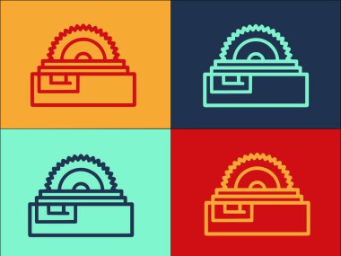 Sanayi Dairesel Testere Logo Şablonu, Dairesel, ekipman, endüstri dairesel, ekipman, endüstri