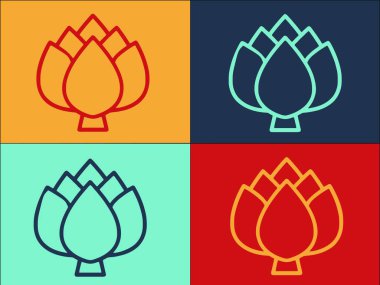 Malzeme Enginar Logo Şablonu, Basit Düz Enginar Simgesi, sebze, sağlıklı enginar, sebze, sağlıklı