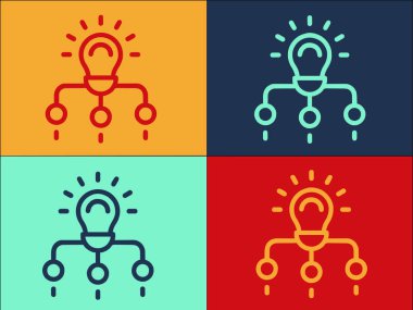 Yenilikçi Fikir Logosu Şablonu, Basit Düz Konsept Simgesi, yenilik, fikir kavramı, yenilik, fikir