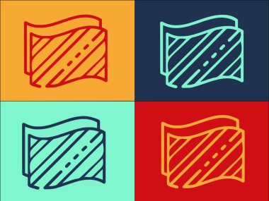 İzolasyon Malzeme Logosu Şablonu, Malzemenin Basit Düz Simgesi, Yalıtım, Termal Madde, Yalıtım, Termal