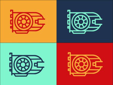 Bütünleşik Gpu Logo Şablonu, Dijital, mikroçip, Teknoloji Dijital, Mikroçip, Teknoloji Basit Düz Simgesi