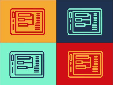 Etkileşim Tableti Logo Şablonu, Basit Düz Teknoloji Simgesi, Tablet, İletişim Teknolojisi, Tablet, İletişim