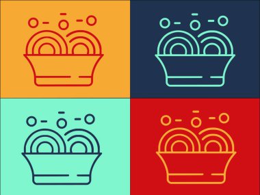 İtalyan Gıda Logosu Şablonu, İtalyan Düz Simgesi, Yemek, İtalyan mutfağı, Yemek, Mutfak