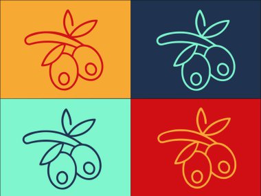 İtalyan Zeytin Logosu Şablonu, İtalyan Düz Simgesi, Zeytin, İtalyan yağı, zeytin yağı