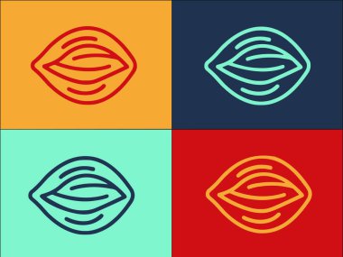 Jojoba Berry Logo Şablonu, Basit Düz Jojoba Simgesi, bitki, doğal jojoba, bitki, doğal