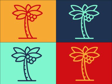 Orman Palmiyesi Logo Şablonu, Palmiye, ağaç, orman palmiyesi, orman, orman ikonu