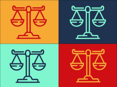Adalet Ölçekli Logo Şablonu, Basit Düz Hukuk Simgesi, Hukuk, Adalet, Hukuk, Adalet
