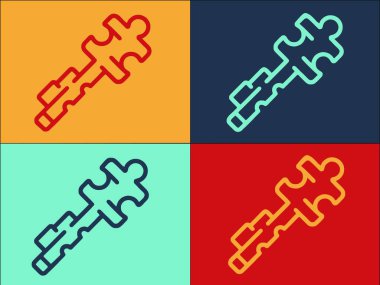 Anahtar Çözümleme Şablonu, Anahtarın Basit Düz Simgesi, İş, Çözüm Anahtarı, İş, Çözüm